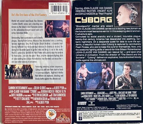 Cyborg (VHS, 1989) Lot (2) Jean-Claude Van Damme Sci Fi Action 1X Brand New *GR1