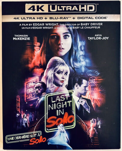 Last Night In Soho (4k-UHD/Blu-ray) 2-Disc Set w/ OOP Slipcover Anna Taylor-Joy