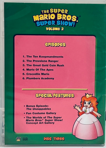 The Super Mario Bros. SUPER SHOW! Volume 2 (DVD) Animation - DISC 3 ONLY *001