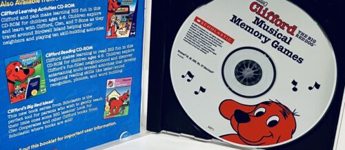 Scholastic Clifford The Big Red Dog Musical Memory Game (PC/Mac 2002) PBS*GR1