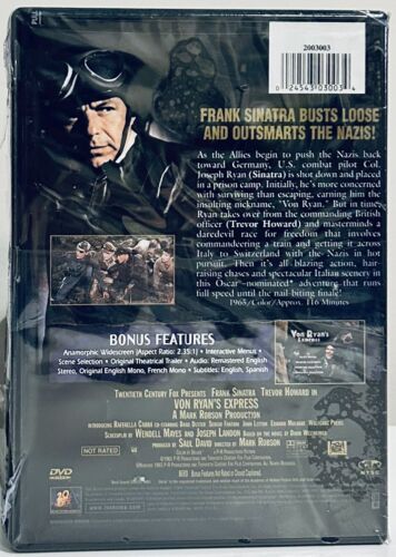 Von Ryan's Express (DVD 1965) WWII Fox War Classics Frank Sinatra Rare OOP NEW