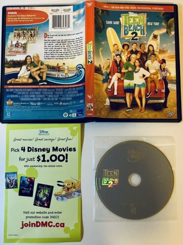 Disney Channel TEEN BEACH 2 DVD w/ Slipcover Bilingual *TR0