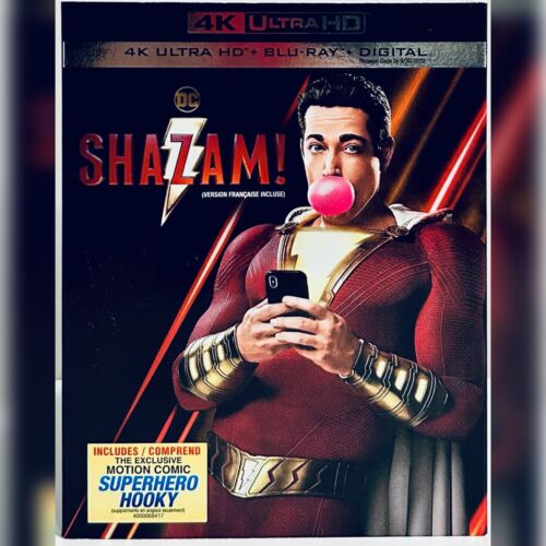 Shazam! (4K-UHD/Blu-ray 2019) w/ Slipcover Action/Comedy DC 2-Disc Set *001