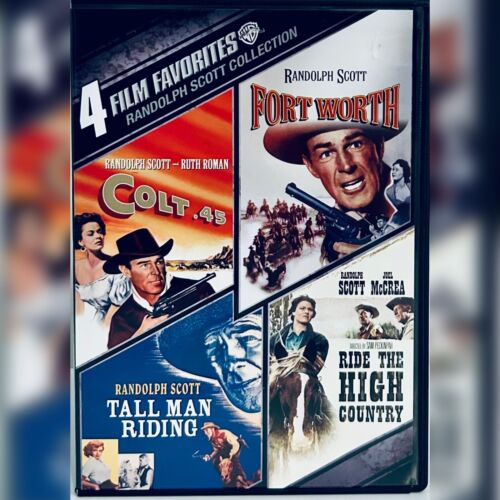 4 Film Favorites: Randolph Scott Collection (DVD) 2-Disc Set Westerns *GR1