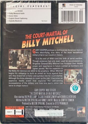 The Court Martial of Billy Mitchell (DVD, 1955) Republic, Artisan NEW*GR1