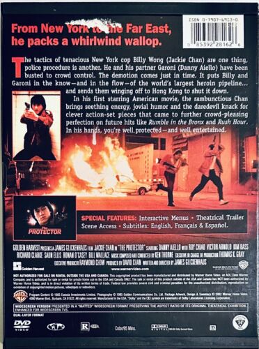 The Protector (DVD, 2002) Jackie Chan Action Thriller Snapcase Widescreen 1985