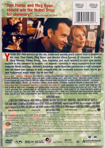 You've Got Mail (DVD 1998) Comedy/Romance Tom Hanks - Slimcase Warner Bros