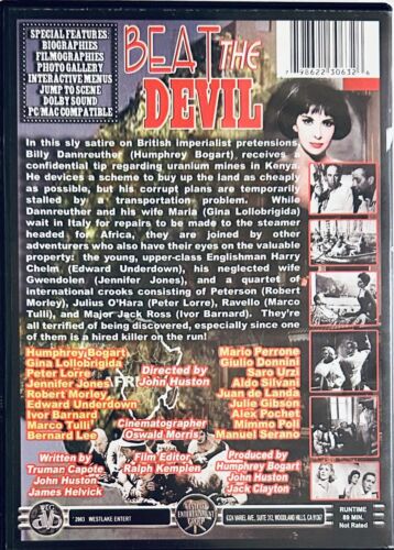 Beat the Devil (DVD, 2004) Humphrey Bogart Adventure B&W 1953 *MN1