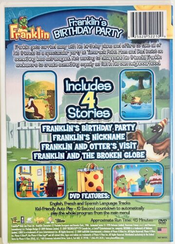 Franklin's Birthday Party (DVD, 2009) Treehouse Animation En/Fr/Sp OOP *GR1