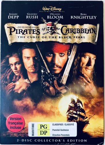 Pirates of the Caribbean The Curse of the Black Pearl (DVD, 2-Discs) w/ Slip*HX1