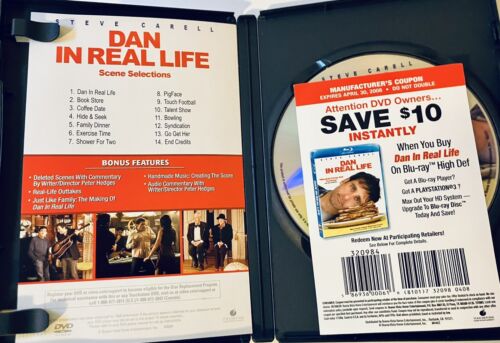 Dan in Real Life (DVD 2007) w/ Slipcover/Inserts WDS Bilingual Steve Carell*3HH