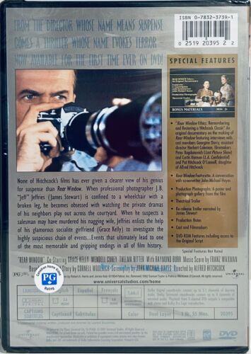 Rear Window (DVD, 2001) Thriller/Mystery Alfred Hitchcock Collector's Edition 19