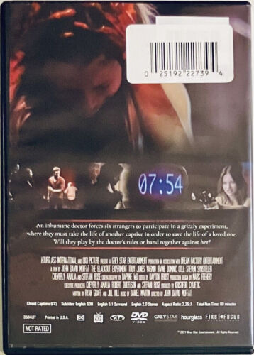 The Blackout Experiment (DVD, 2021) Horror Hourglass Not Rated *GR1