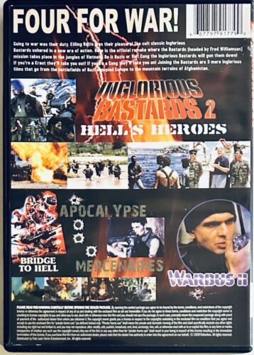 4 Inglorious Films Collection DVD w/ Inglorious Bastards 2: Hell's Heroes *GR1