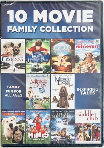 10 Movie Family Collection DVD 2-Disc Set Miracle Dogs Little Hercules NEW*GR1