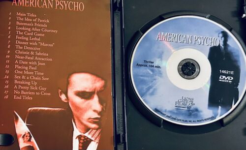 American Psycho (DVD 2000) + Insert Horror Thriller Christian Bale Lionsgate*GR1