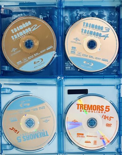 Tremors Attack Pack & Tremors 5 Bloodlines Blu-Ray Lot w/ OOP Slipcovers Horror