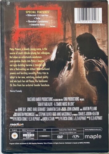 Graveyard Alive - A Zombie Nurse In Love (DVD 2006) Region 1 Horror B&W NEW *RG3