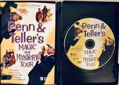 Penn & Tellers Magic and Mystery Tour (DVD 2005) + insert Acorn Media*D23