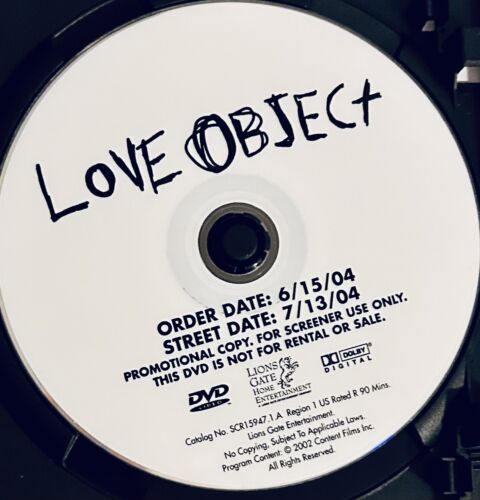 Love Object (DVD, 2003) Desmond Harrington Horror Lionsgate Screener RARE*GR1