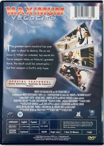 Maximum Velocity (DVD, 2003) Full Screen Michael Ironside Action Sci-Fi*GR3