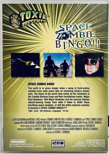 SPACE ZOMBIE BINGO (DVD, 2004) Horror/Sci-fi Troma 1993 SlimCase OOP*GR1