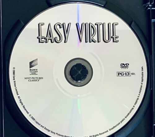 Noel Coward's EASY VIRTUE (DVD, 2008) Jessica Biel Sony Colin Firth *GR3