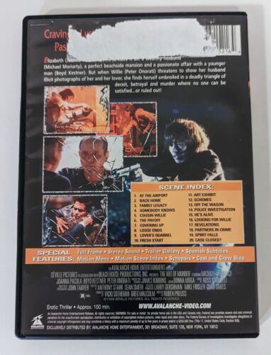 The Art of Murder DVD 2000 Michael Moriarty Avalanche Thriller RARE OOP