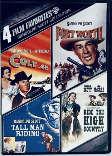 4 Film Favorites: Randolph Scott Collection (DVD) 2-Disc Set Westerns *GR1