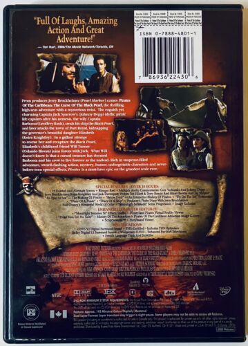 Pirates of the Caribbean The Curse of the Black Pearl (DVD, 2-Discs) w/ Slip*HX1