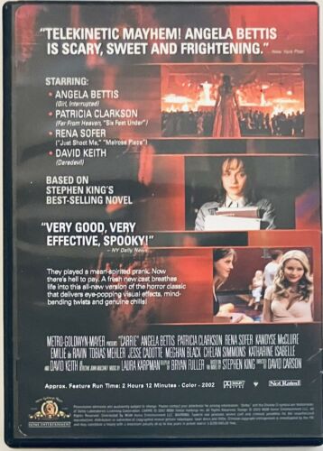 Carrie (DVD, 2002) OOPTV Movie MGM Horror Screening DVD RARE *RG3