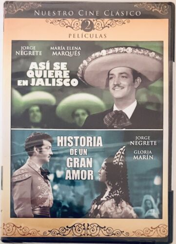 Asi Se Quiere en Jalisco & Historia Un Gran Amor (DVD, 1942) B&W SPN NEW*GR3