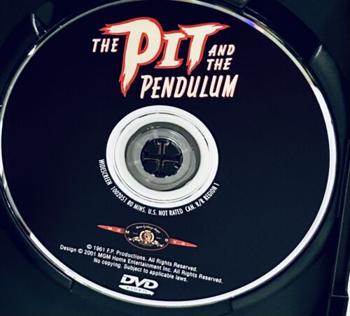 The Pit and the Pendulum (DVD, 1961) w/ Insert Horror Midnite Movies OOP*BF1