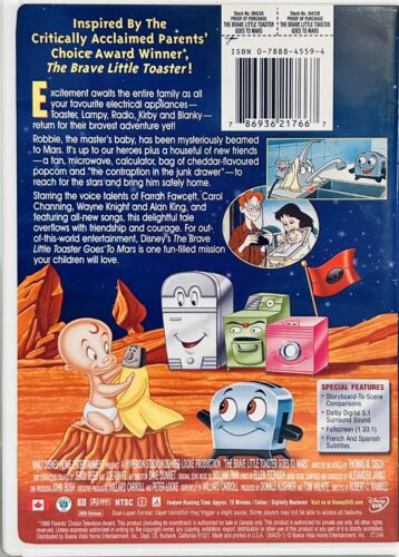 The Brave Little Toaster Goes to Mars DVD 1998 Musical/Animation Disney OOP*GR1