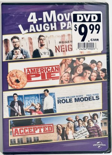 4-Movie Laugh Pack (DVD, 2017) 2-Discs American Pie Neighbours Accepted NEW*GR1