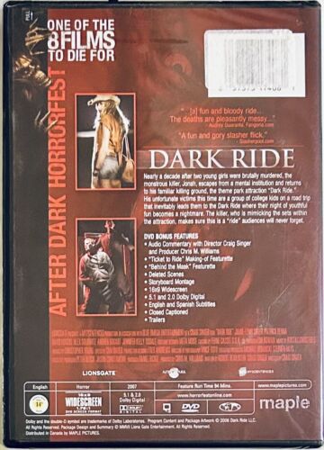 Dark Ride (DVD, 2006) After Dark Horrorfest Lionsgate OOP Brand NEW *GR1