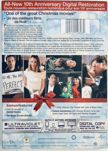 Love Actually (DVD 2013) Bilingual 10th Anniversary 2003 w/ Slipcover NEW *GR3