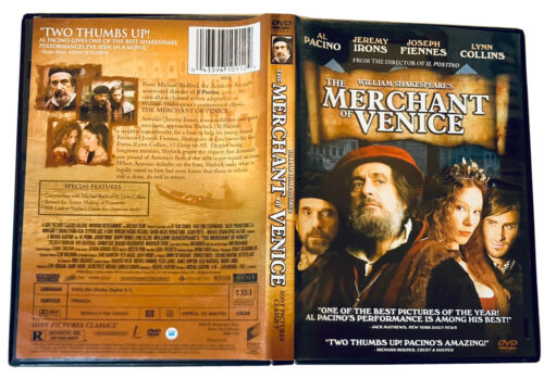 The Merchant of Venice (DVD 2004) w/ Insert WIDES Al Pacino Jeremy Irons *WD1