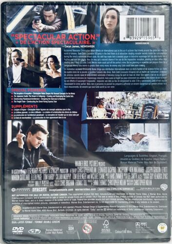 Inception (DVD 2010) Sci-fi/Action Leonardo DiCaprio Warner Bros NEW*001