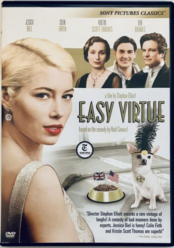 Noel Coward's EASY VIRTUE (DVD, 2008) Jessica Biel Sony Colin Firth *GR3