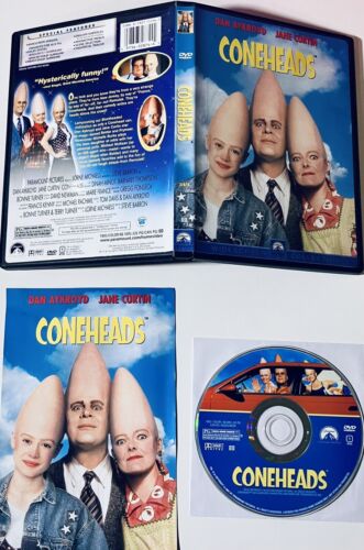 Coneheads DVD 1993 w/ Insert Aykroyd Chris Farley Comedy Bilingual RARE OOP *BD1