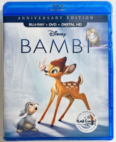 Bambi (Blu-ray/DVD, 2017) 2-Disc Set Family/Fantasy Anniversary Edition 1942 NEW