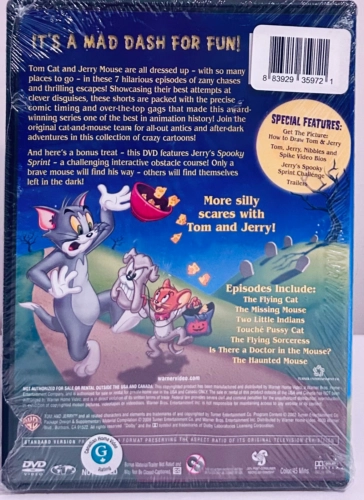 Tom and Jerry: Hijinks and Shrieks (DVD 2003) w/ Slipcover Halloween NEW