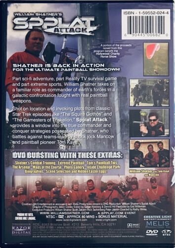 William Shatner‘s Spplat Attack (DVD, 2004) Paintball Sci-Fi Documentary*GR1