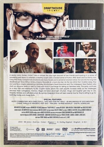 Cheap Thrills (DVD, 2013) w/ Booklet Unrated Pat Healy Draft House Films No. 18