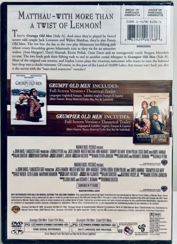 Grumpy Old Men - Grumpier Old Men (DVD) Double Feature Comedy Walter Matthau NEW