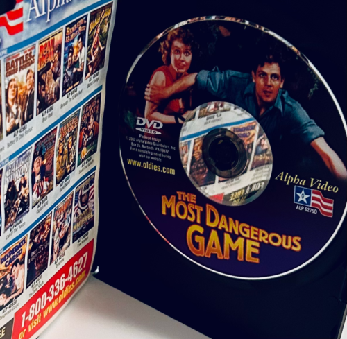 Most Dangerous Game (DVD, 1932) w/ Booklet Joel McCrea Horror/Adventure Alpha