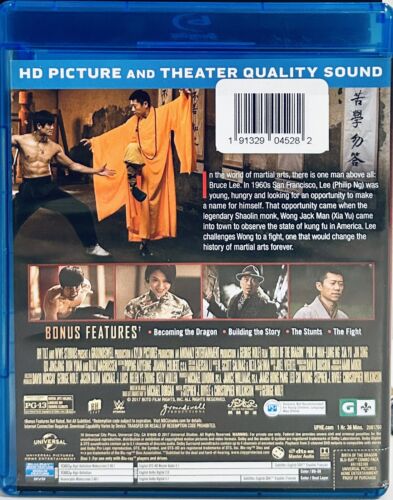 Birth of the Dragon (Blu-ray/DVD, 2016) w/ Insert Action/Biography 2-Discs *001