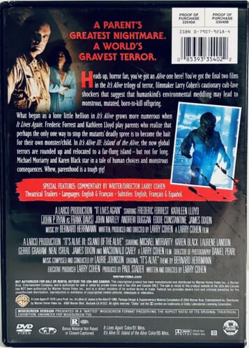 It Lives Again” & “Its Alive III : Island of the Alive” (DVD, 2004) Horror*GR1