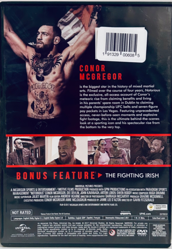 Conor McGregor: Notorious (DVD 2017) Documentary/Sport Universal*001